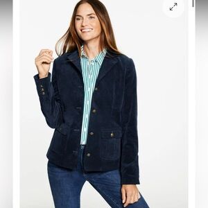 Talbots Indigo Blue Velveteen Jacket